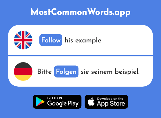 Follow - Folgen (The 160th Most Common German Word)