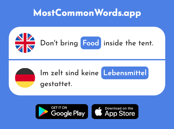 Food - Lebensmittel (The 2317th Most Common German Word)