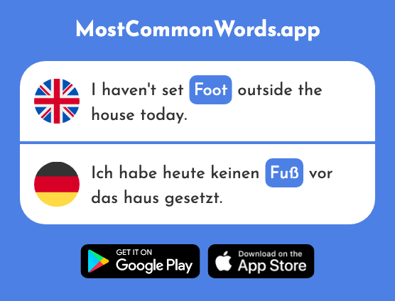 Foot - Fuß (The 573rd Most Common German Word)