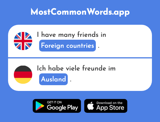 Foreign countries - Ausland (The 1382nd Most Common German Word)