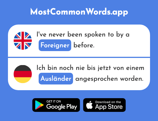 Foreigner - Ausländer (The 2711th Most Common German Word)