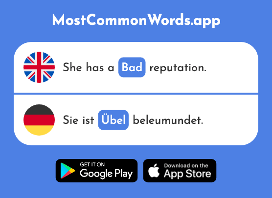 Foul, bad - Übel (The 2715th Most Common German Word)