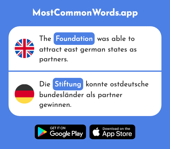 Foundation, institute, donation - Stiftung (The 2085th Most Common German Word)