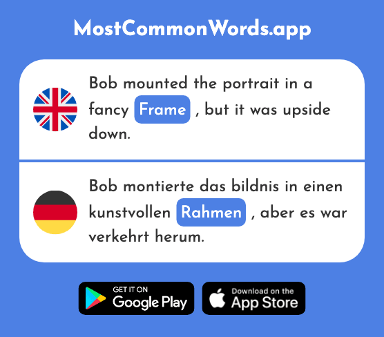 Frame, framework - Rahmen (The 753rd Most Common German Word)