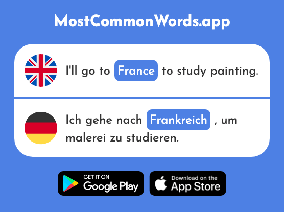 France - Frankreich (The 813th Most Common German Word)