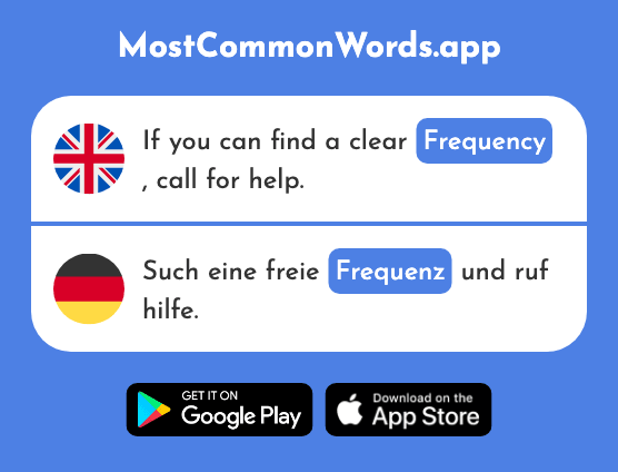 Frequency - Frequenz (The 2539th Most Common German Word)