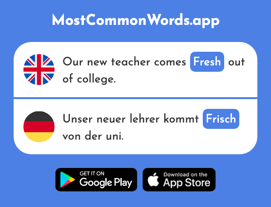 Fresh - Frisch (The 1260th Most Common German Word)