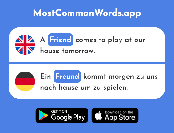 Friend - Freund (The 273rd Most Common German Word)