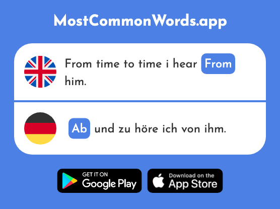 From, as of - Ab (The 544th Most Common German Word)