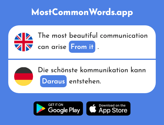 From it - Daraus (The 800th Most Common German Word)