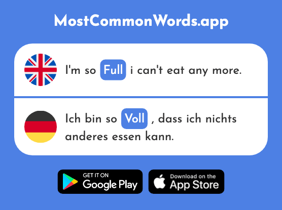 Full - Voll (The 388th Most Common German Word)