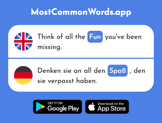 Fun - Spaß (The 1045th Most Common German Word)