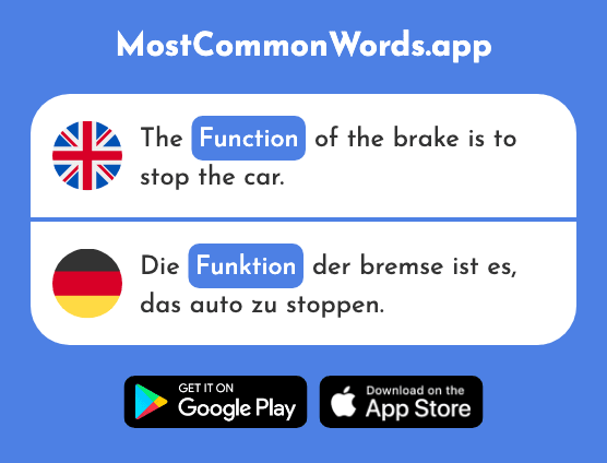 Function - Funktion (The 406th Most Common German Word)