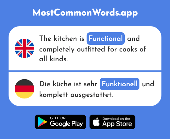 Functional - Funktionell (The 2846th Most Common German Word)