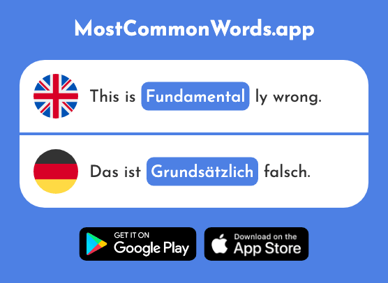 Fundamental - Grundsätzlich (The 986th Most Common German Word)