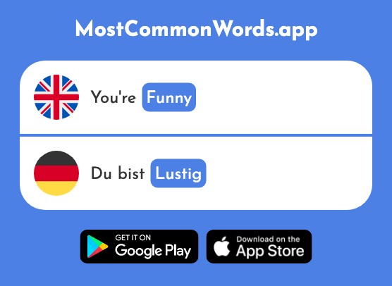 Funny, enjoyable - Lustig (The 1973rd Most Common German Word)