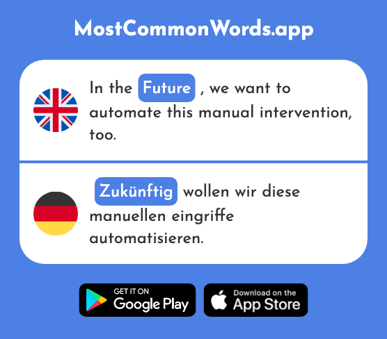 Future - Zukünftig (The 2332nd Most Common German Word)