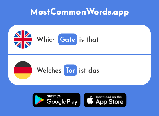 Gate, goal - Tor (The 956th Most Common German Word)