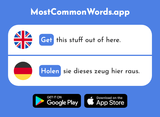 Get, fetch - Holen (The 547th Most Common German Word)