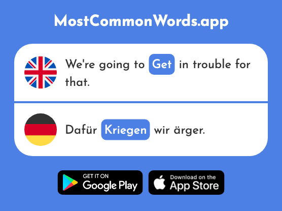 Get, receive - Kriegen (The 724th Most Common German Word)