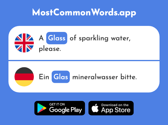 Glass - Glas (The 885th Most Common German Word)