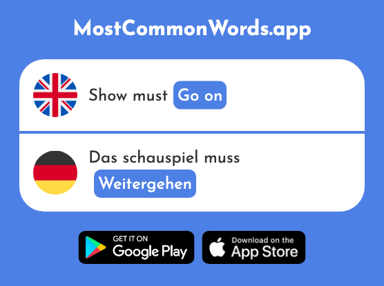 Go on, continue - Weitergehen (The 1231st Most Common German Word)