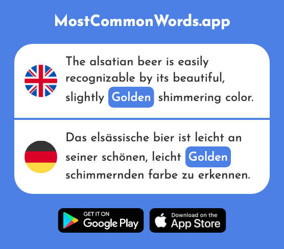 Gold, golden - Golden (The 2024th Most Common German Word)