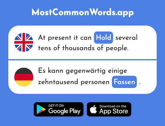 Grab, grasp, hold - Fassen (The 1144th Most Common German Word)