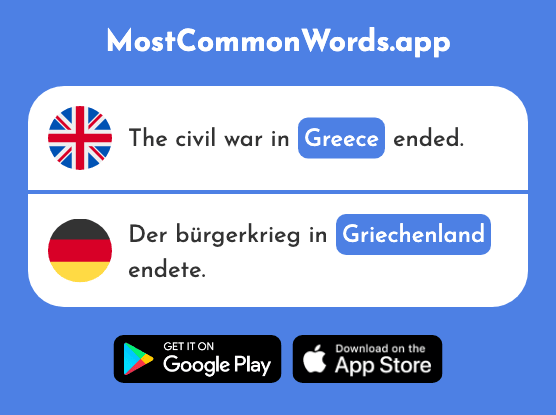Greece - Griechenland (The 1198th Most Common German Word)