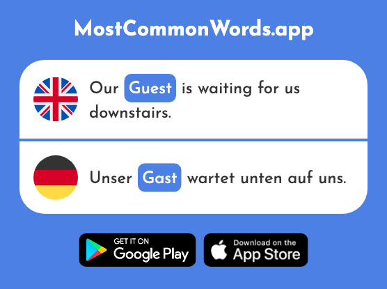 Guest - Gast (The 576th Most Common German Word)