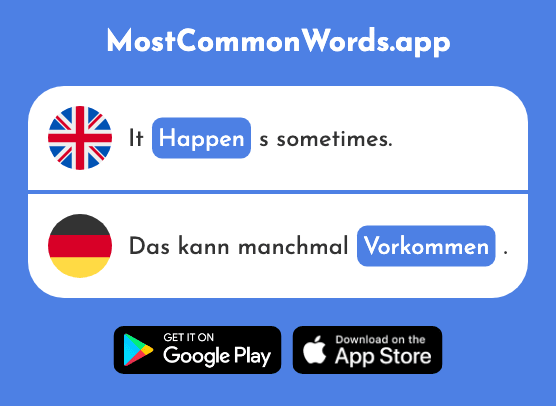 Happen, occur, seem - Vorkommen (The 628th Most Common German Word)