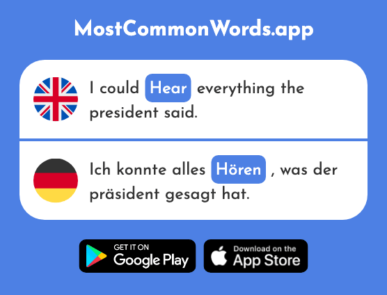 Hear - Hören (The 146th Most Common German Word)