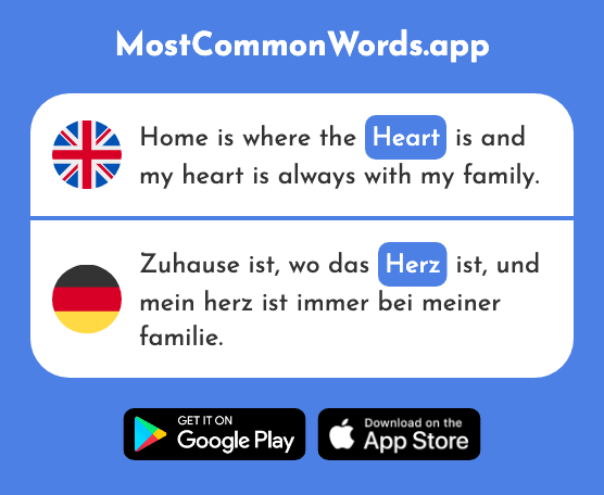 Heart - Herz (The 532nd Most Common German Word)