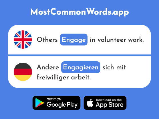 Hire, employ, commit, engage - Engagieren (The 1831st Most Common German Word)