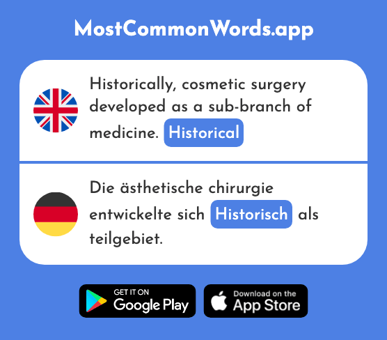 Historical - Historisch (The 901st Most Common German Word)