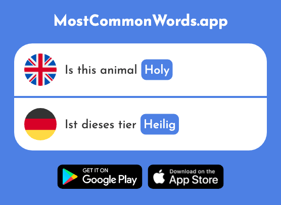 Holy - Heilig (The 2124th Most Common German Word)