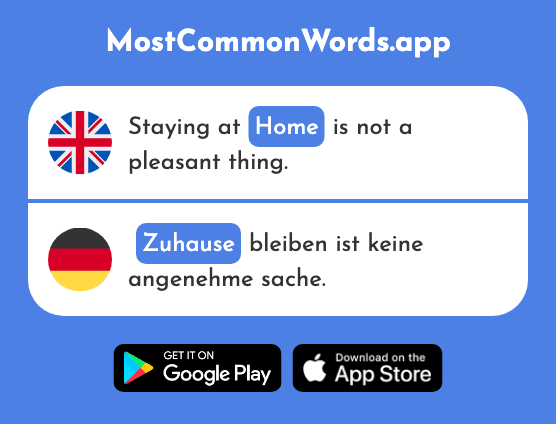 Home, at home - Zuhause (The 2856th Most Common German Word)