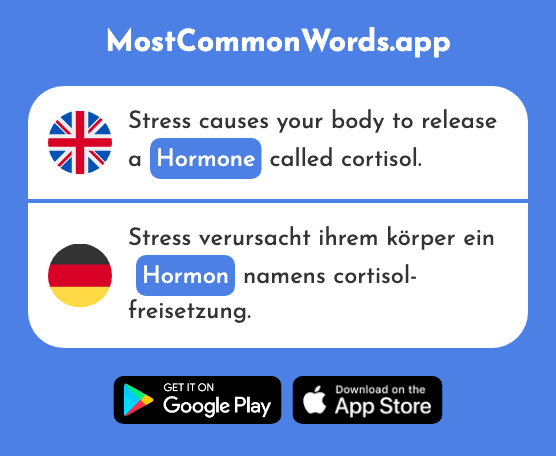 Hormone - Hormon (The 2316th Most Common German Word)