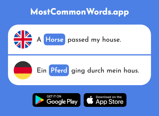 Horse - Pferd (The 1504th Most Common German Word)