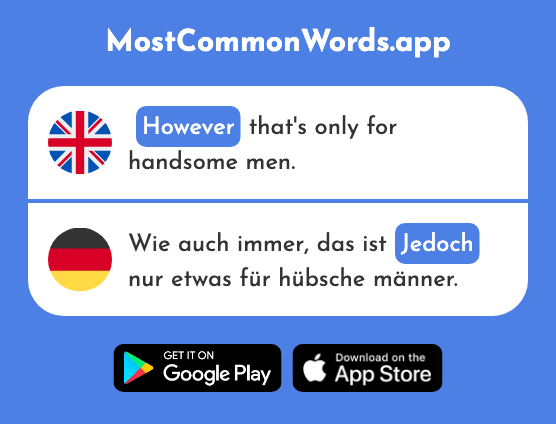 However - Jedoch (The 227th Most Common German Word)