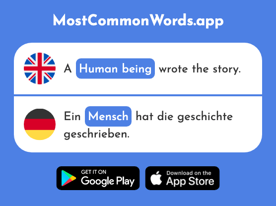 Human being - Mensch (The 90th Most Common German Word)