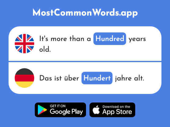 Hundred - Hundert (The 1107th Most Common German Word)