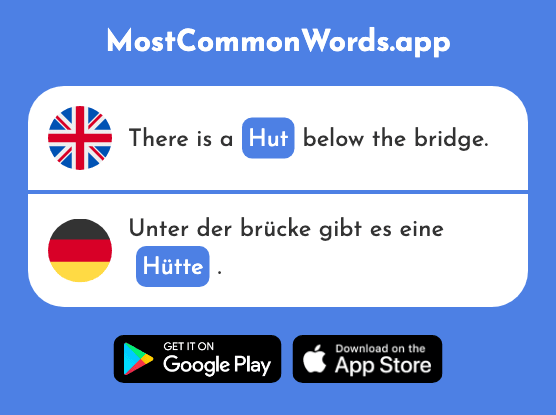 Hut, cabin - Hütte (The 2982nd Most Common German Word)