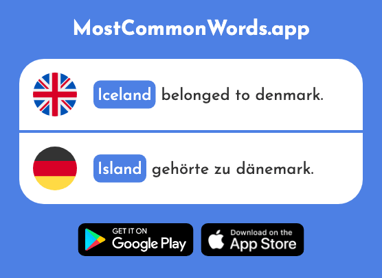 Iceland - Island (The 2357th Most Common German Word)
