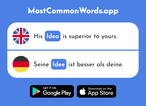 Idea - Idee (The 451st Most Common German Word)