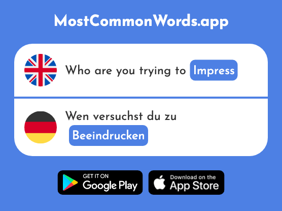 Impress - Beeindrucken (The 1859th Most Common German Word)