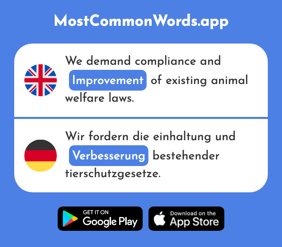 Improvement - Verbesserung (The 2479th Most Common German Word)
