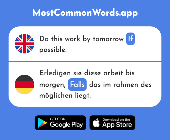 In case, if - Falls (The 1170th Most Common German Word)