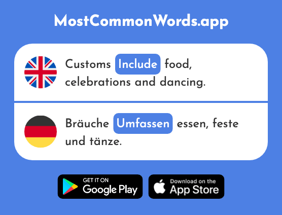 Include, consist of, surround - Umfassen (The 1049th Most Common German Word)