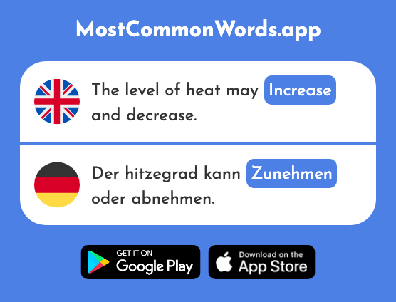 Increase - Zunehmen (The 650th Most Common German Word)
